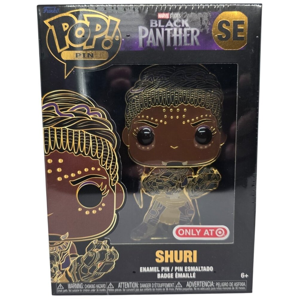 Funko Pop Pin Marvel Black Panther Shuri Enamel Pin SE Target Exclusive New